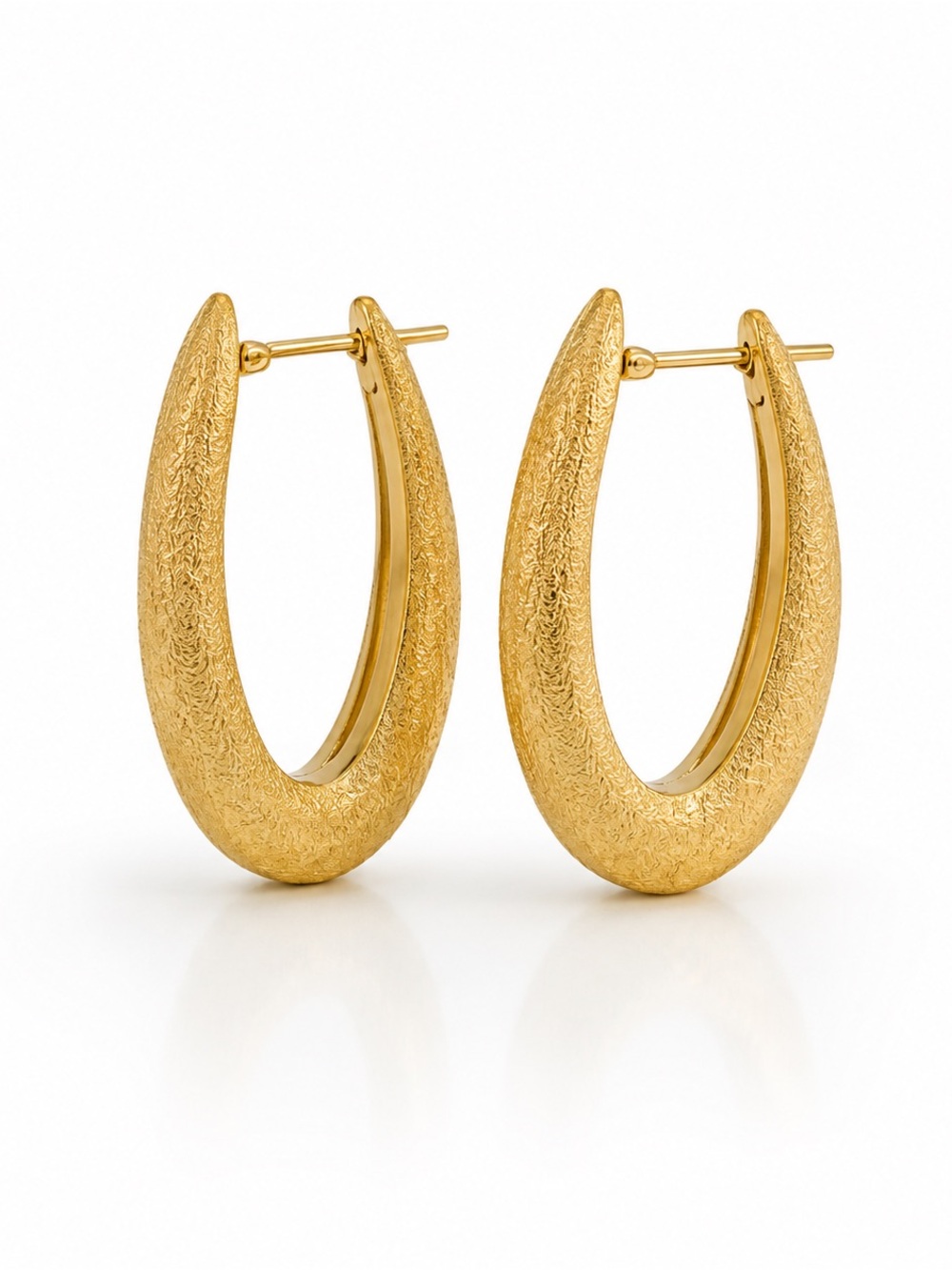 18k solid Italian Gold Hoop Earrings